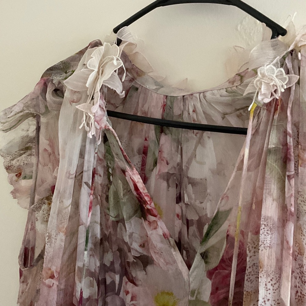 Zimmermann Floral Maxi Dress in Pink and Green - Picture 7 of 12